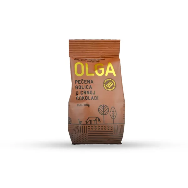 Olga pečena golica u crnoj čokoladi 100g