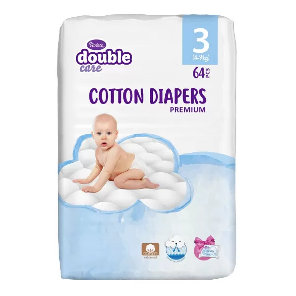 Violeta pelene DC Cotton Air Dry 3 Midi 64kom 