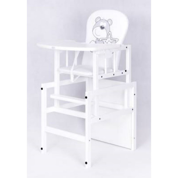 Drewex drvena hranilica Bear and Star, White