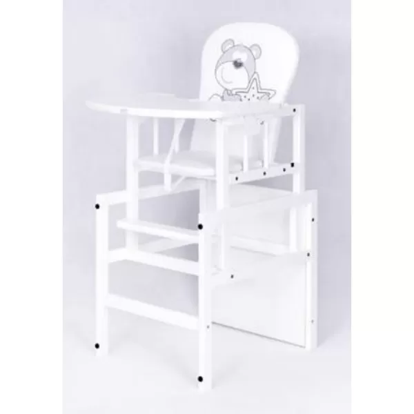 Drewex drvena hranilica Bear and Star, White