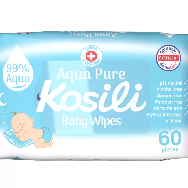 Kosili baby vlažne maramice aqua pure 60kom