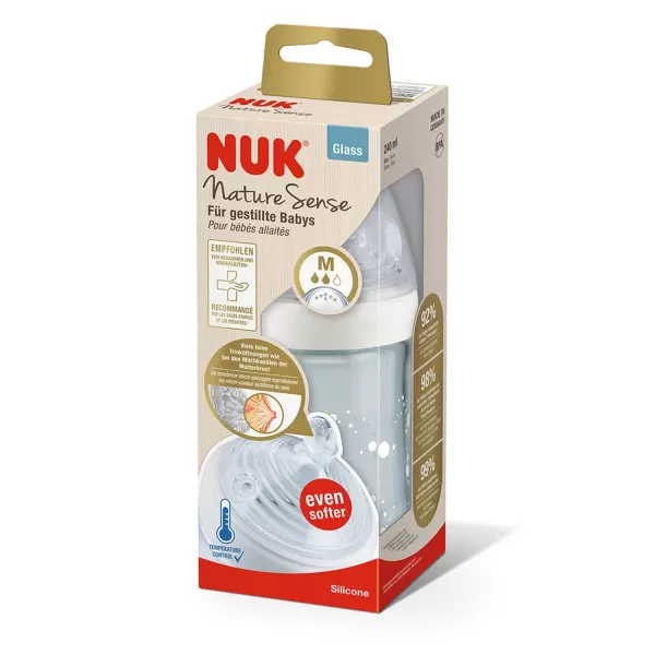 Nuk NS staklena flašica sa term ind 240ml, M