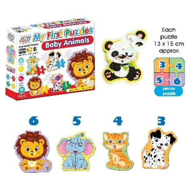 Baby puzzle set 36el. - životinje 