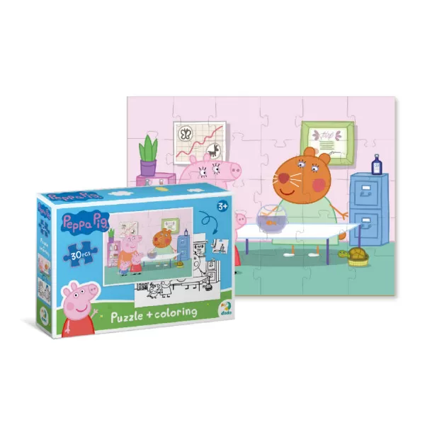 Dodo Peppa puzzle+bojanka 2u1 porodica, 30 komada
