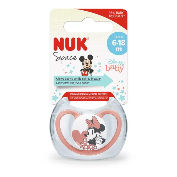 Nuk varalica Mickey space box, silikon, vel 2