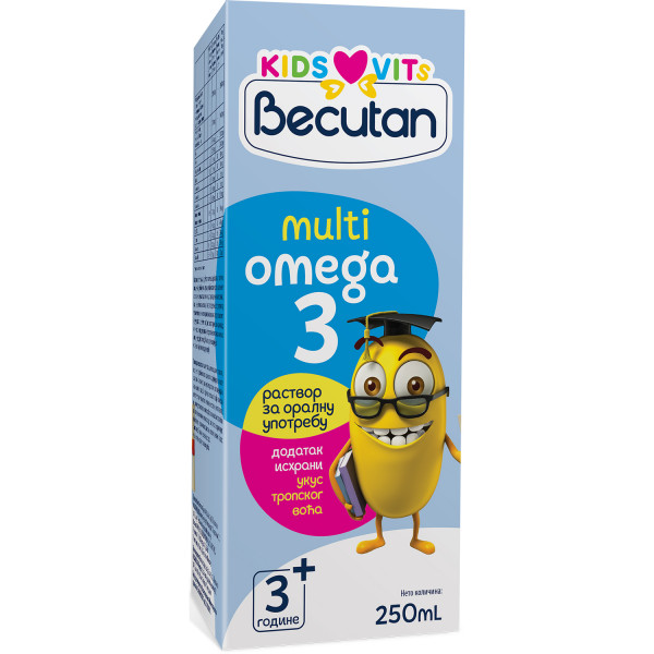 Becutan Kids Vits multi Omega3, eliksir 250ml 