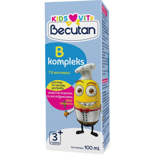 Becutan Kids Vits B-Complex, eliksir 100ml 