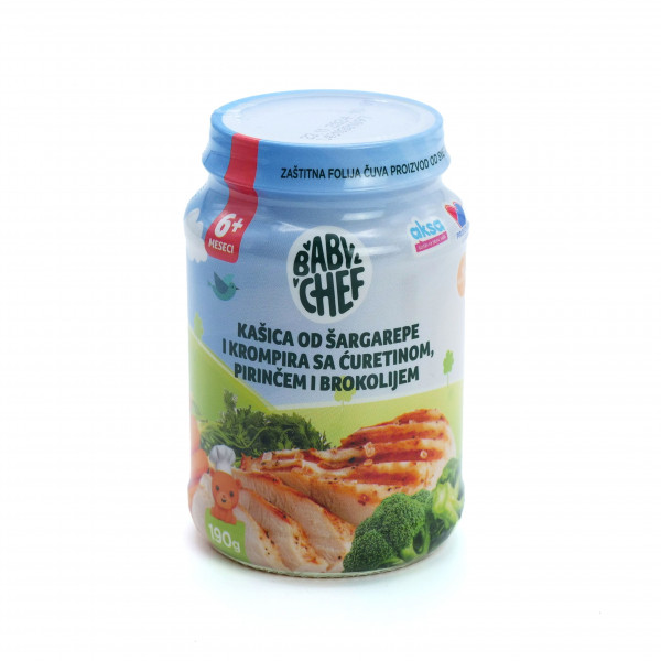Baby Chef kašica šarg, krom sa ćur, pir i brok 190 