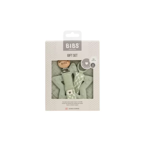 Bibs poklon set My first 6 months, Sage