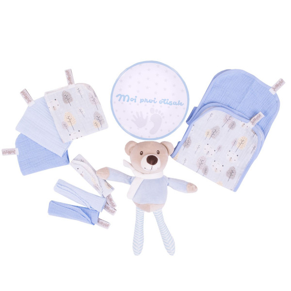 Jungle bebi set prvi otisak, plava