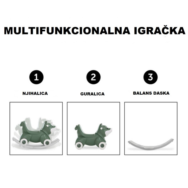 Hauck njihalica 3u1 Fox, Green