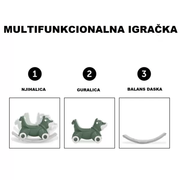 Hauck njihalica 3u1 Fox, Green