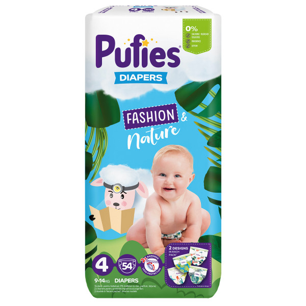 Pufies MP fashion&nature -maxi 4 (9-14kg) 54kom 