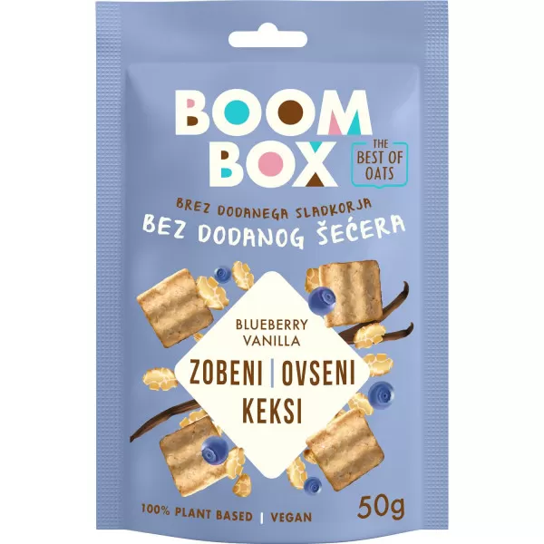 Boom box ovseni keks borovnica i vanila 50g 