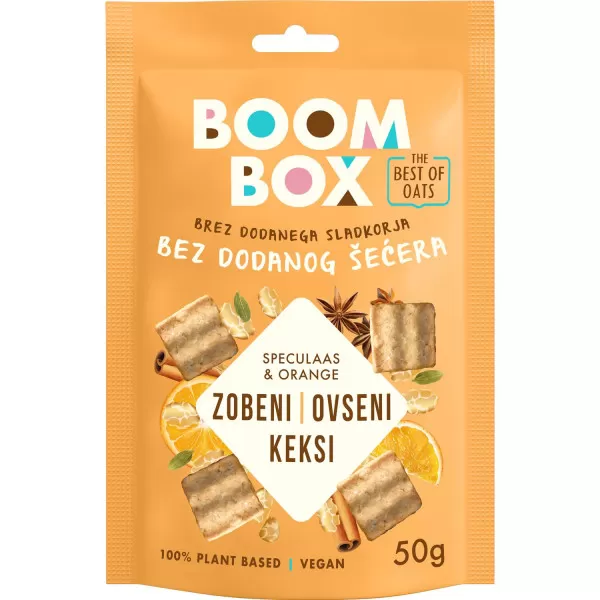 Boom box ovseni keks pomorandža i speculas 50g 