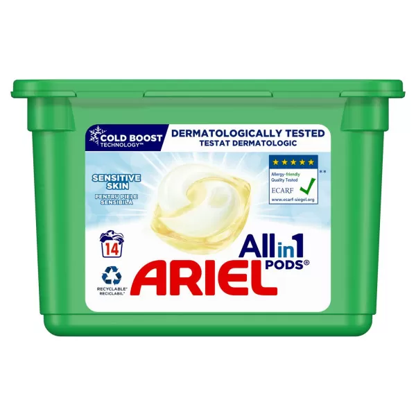 Ariel Sensitive kapsule za pranje veša, 14kom 