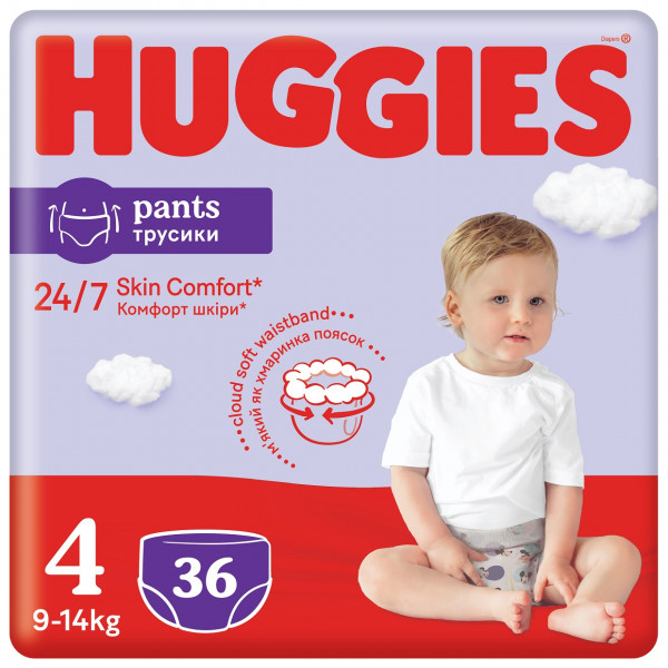 Huggies pelene pants jumbo 4 9-14kg 36kom 