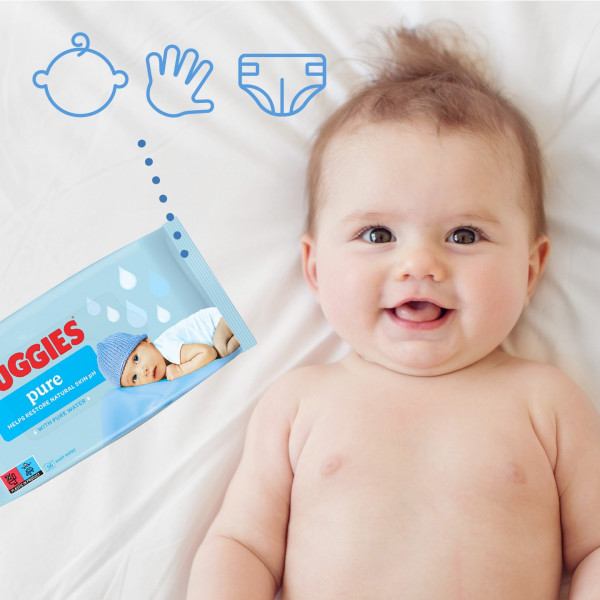 Huggies baby vlažne maramice pure 3x56kom 