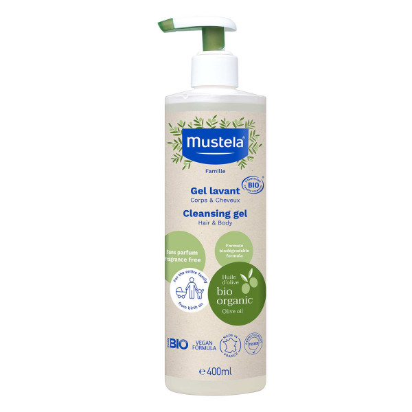 Mustela BioOrganic Gel za kupanje, 400 ml 