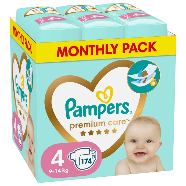 Pampers Premium Care pelene MSB S4 9-14kg 174kom 