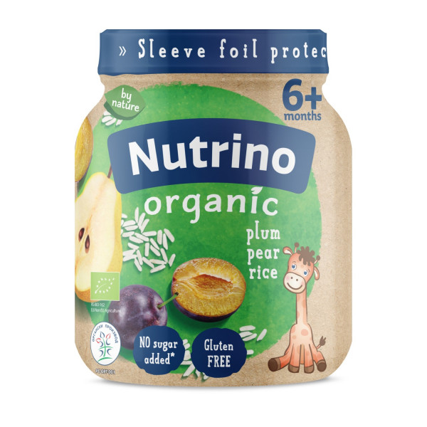 Nutrino Organic šljiva, kruška i pirinač 125g 