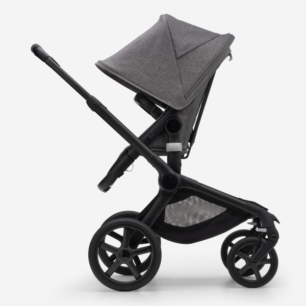 Bugaboo kolica Fox 5 crni ram, grey melange 