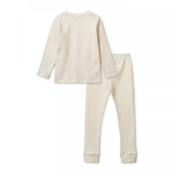 Liewood pidžama set Croydon Waffle, Creme