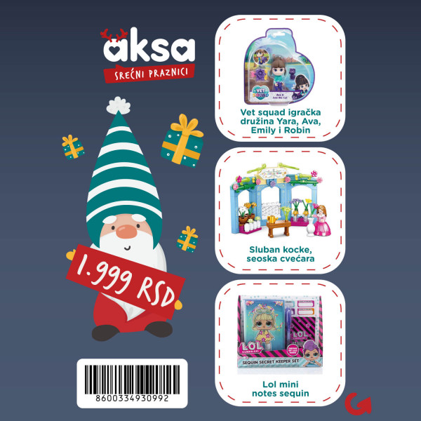 Novogodišnji paketić za devojčice 3+ no.2-1999 din 