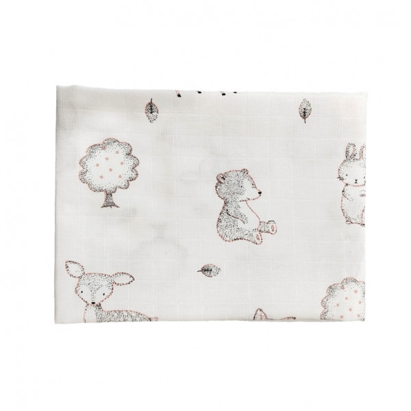 Lillo&Pippo muslin pelena 75x75cm, Šuma 