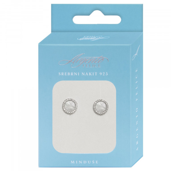 Argento minđuše Krug ogledalce 