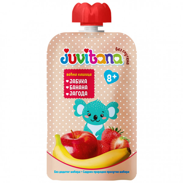 Juvitana pouch jabuka banana i jagoda 100g 