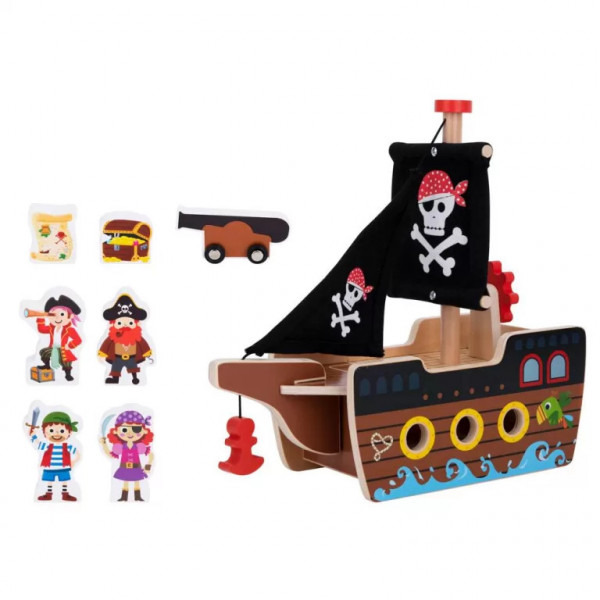 Tooky toy drveni piratski brod 