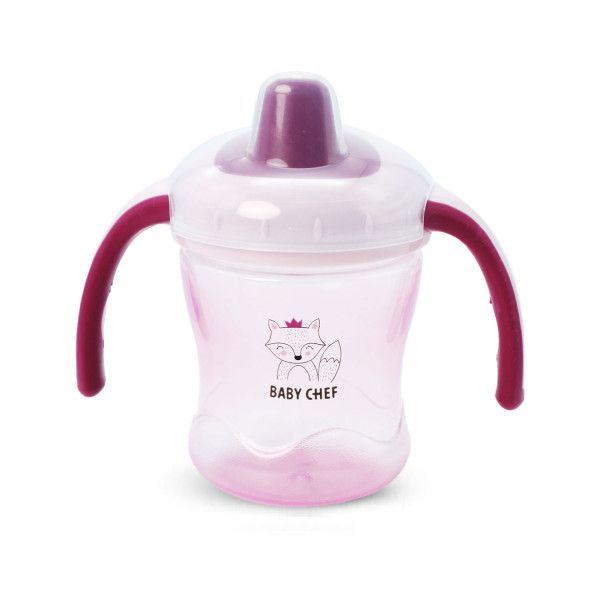 Baby Chef no-spill flašica 210ml, 6m+, roze 