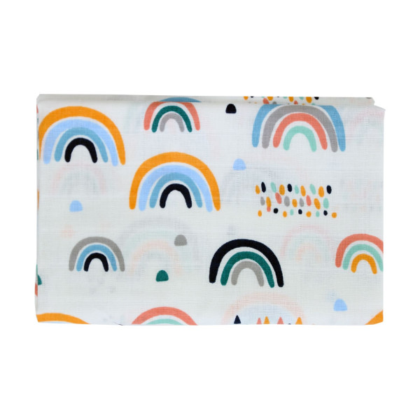 Lillo&Pippo muslin pelena 75x75cm, Duga šarena 