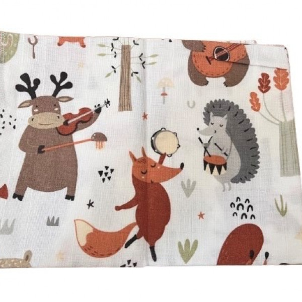 Lillo&Pippo muslin pelena 75x75cm, Muzičari 