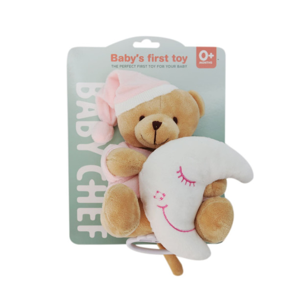 Baby chef muzička igračka meda, roze 