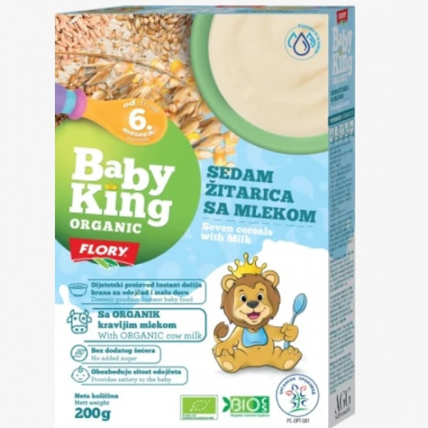 Baby King  instant kaša sedam žit. organic 200g 