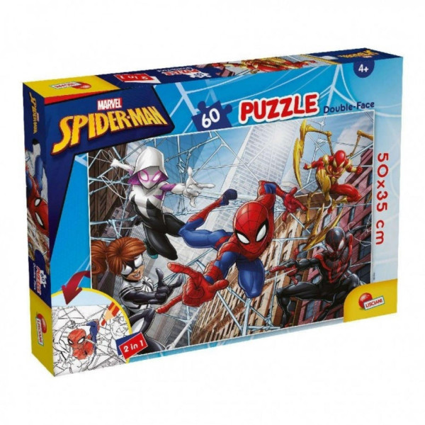 Slagalica  60pcs  spiderman 2u1 slozi i oboji 