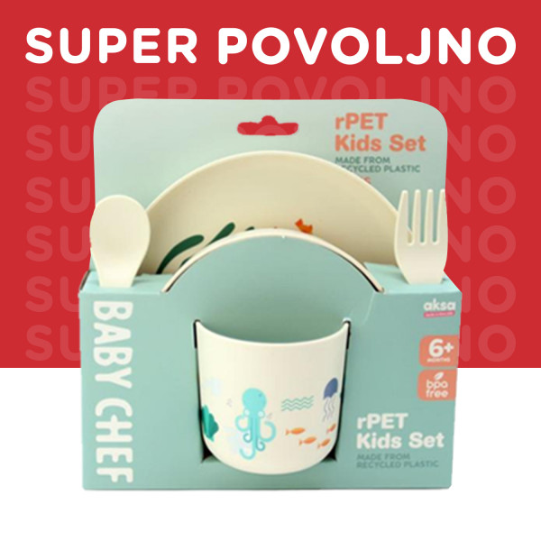Baby Chef set za hranjenje okean 5kom 