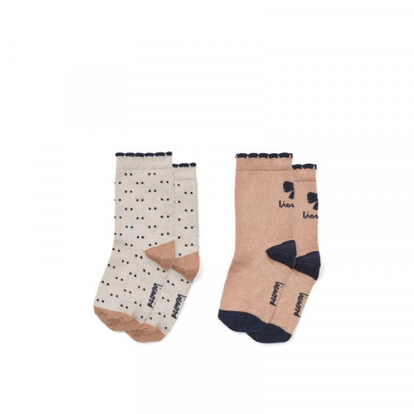 Liewood Azenore sokne 2pcs,Bow Tuscany/Double dot 