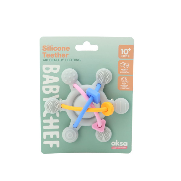Baby Chef silikonska glodalica saturn, siva 