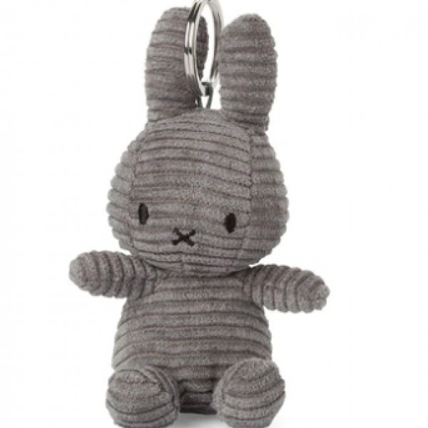Miffy privezak Eco Corduroy 10cm Grey 