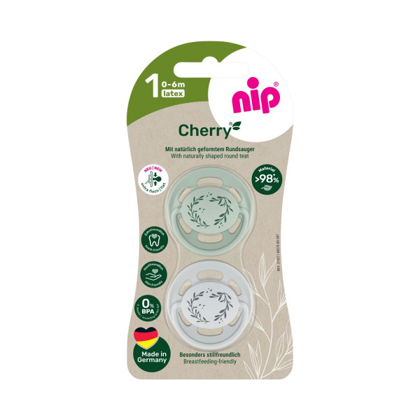 Nip laža Green višnjica, kaučuk, 0-6m, 2 kom