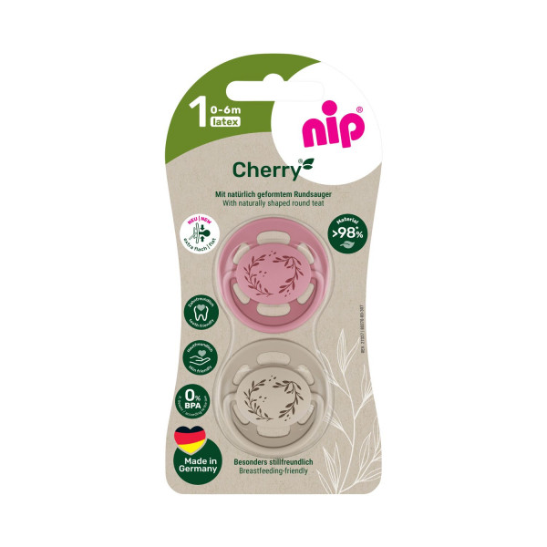 Nip laža Green višnjica, kaučuk, 0-6m, 2 kom