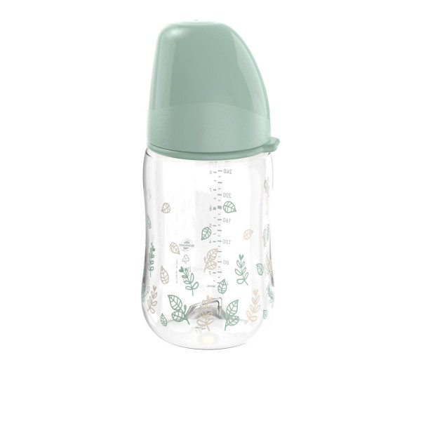 Nip Green PP flašica zelena 260ml 0m+,M protok 