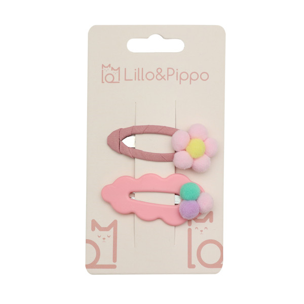 Lillo&Pippo šnalice za kosu 2/1 cvet 