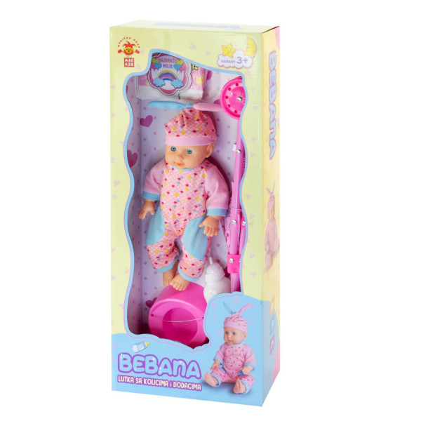 Bebana SR lutka sa kolicima I dodacima 