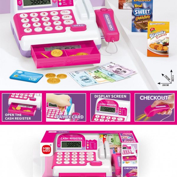 Hk Mini igračka kasa, roze 