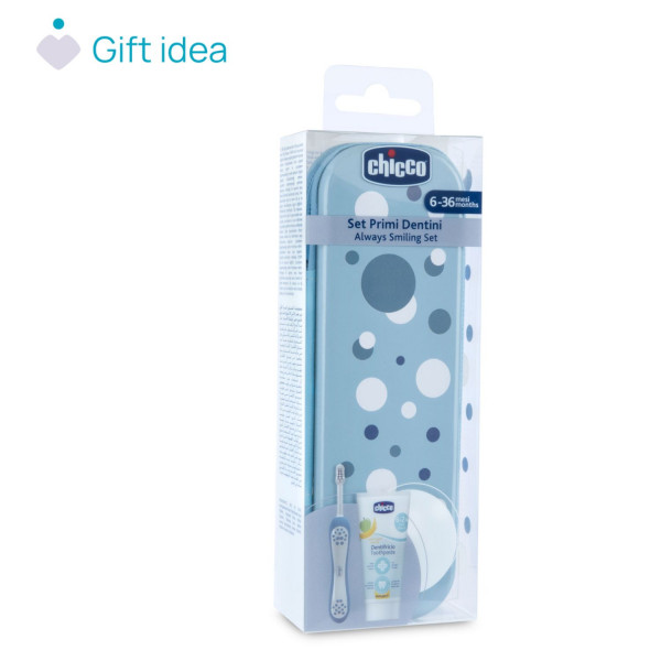 Chicco set za pranje zuba 6m+,plavi