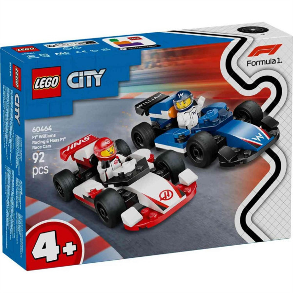 Lego city f1 williams racing and haas f1 race cars 